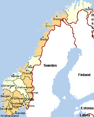 Norwegian map