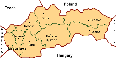 Slovakian map