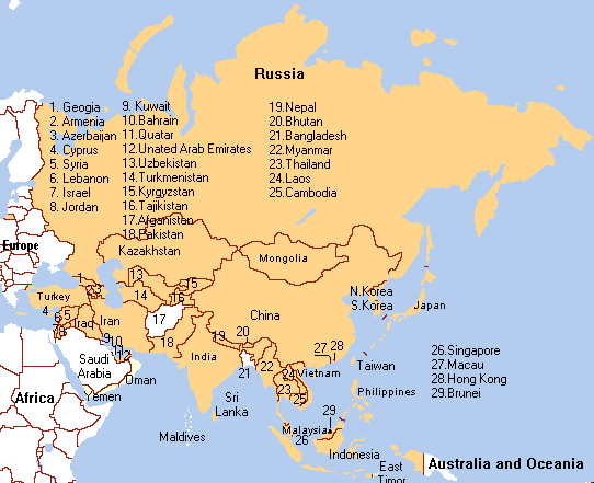 Asianian map